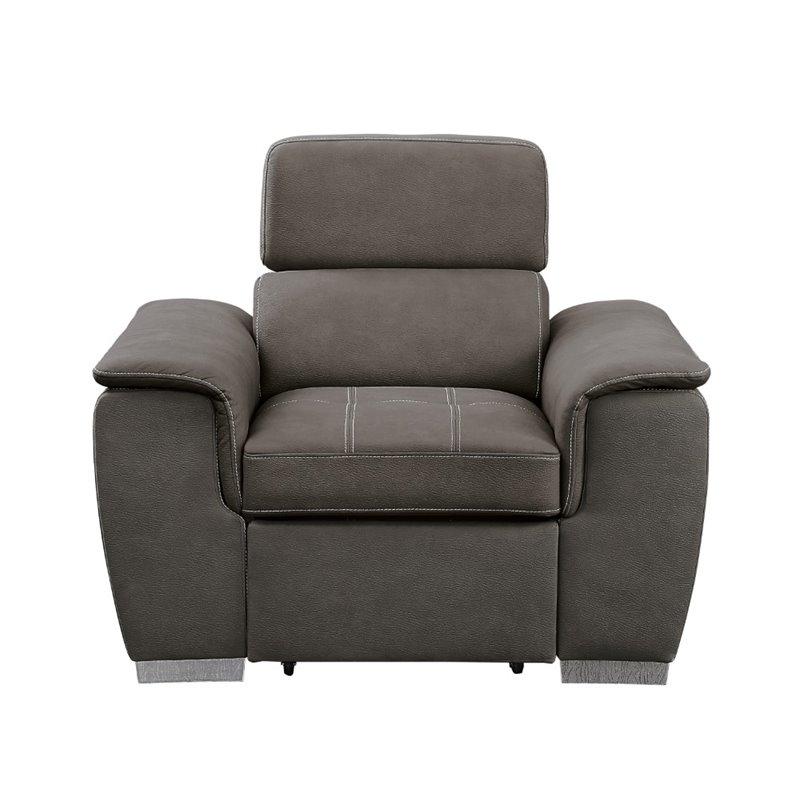 Lexicon Ferriday Microfiber Accent Chair with Pull Out ...