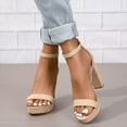 thumbnail image 4 of Mepaouo Women's Heels Sandals Comfortable Open Toe Dress Pump Shoes Rhinestone Platform Sandal, 4 of 7
