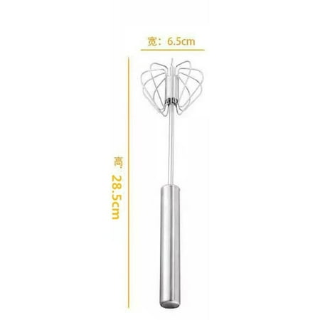 

304 Stainless Steel Semi-automatic Egg Beater Egg Manual Hand Mixer Self Turning Egg Stirrer Kitchen Egg Tool