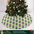 thumbnail image 6 of Coolnut Mardi Gras Christmas Tree Skirt Tree Skirt for Holiday Party Home Christmas Day Ornaments48", 6 of 6