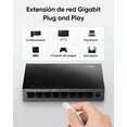 thumbnail image 2 of Switch Gigabit Cudy Gs108 8 Puertos Gigabit, Metal, 170m De Alcance, Silencioso, Plug & Play, Ideal Para Oficina Y Hogar, 2 of 9