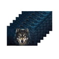 thumbnail image 4 of MKHERT Wolf Head Animal Painting Placemats Table Mats for Dining Room Kitchen Table Decoration 12x18 inch,Set of 6, 4 of 4
