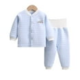 thumbnail image 3 of Esaierr Newborn Thermal Underwear Outfit Baby Boys Girls Soft Long Johns Set Base Layer Fall Winter Warm Tops & Bottom for 6-24M, 3 of 9