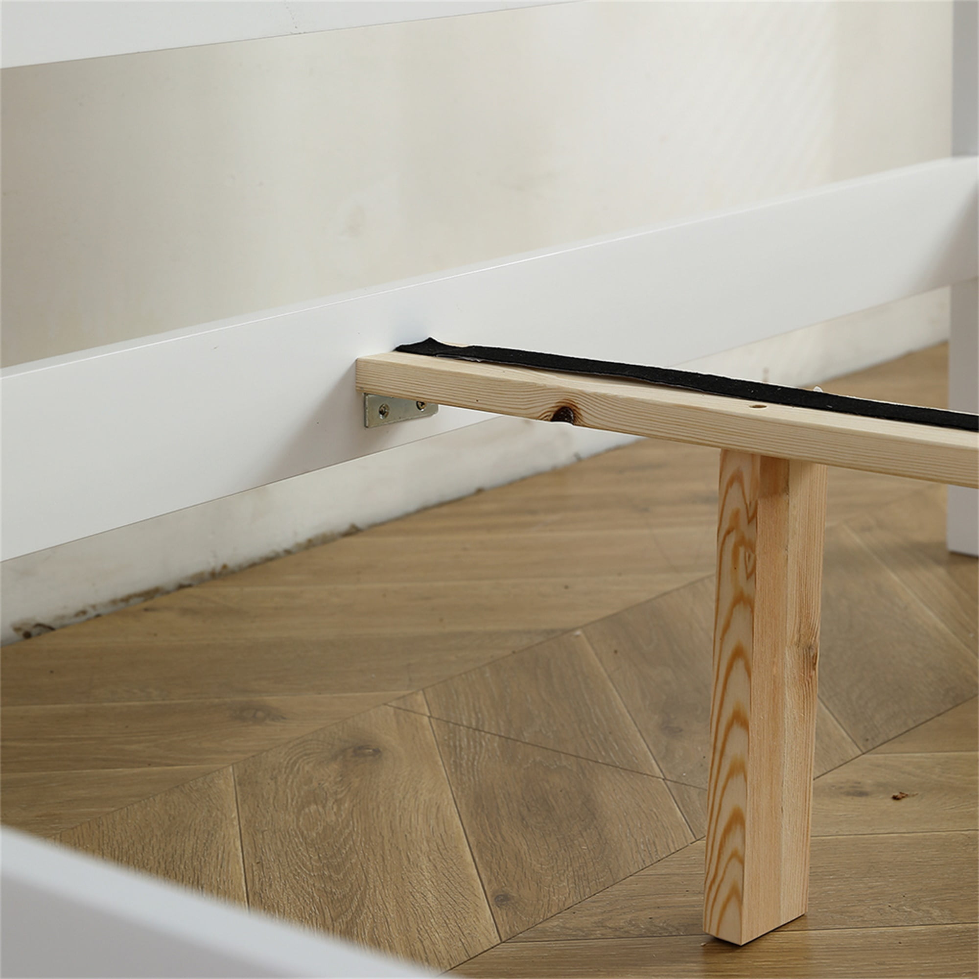 Kadyn Full Size Solid Wood Platform Bed: Bed with All Pine Single Core Vertical Stripe Full Slat Curved Headboard and Foot of Bed, Wood Bed Frame with Wood Slat Support, White Kadyn Full Size Solid Wood Platform Bed: Bed with All Pine Single Core Vertical Stripe Full Slat Curved Headboard and Foot of Bed, Wood Bed Frame with Wood Slat Support, White