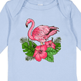 thumbnail image 4 of Inktastic Flamingo with Tropical Flowers Boys or Girls Long Sleeve Baby Bodysuit, 4 of 5
