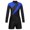 Royal Blue, variant on Yeahdor Girls Long Sleeve Dance Workout Outfit Shiny Faux Diamonds Leotard with Athletic Shorts