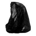 thumbnail image 4 of Women's Solid Color Sequin Head Scarf, Lightweight Sparkly Shawl Wrap, Sheer Glitter Scarf, Evening Party Headwear, Stage Performance Scarf, Delicate Dressy Accessory - Black, 4 of 4