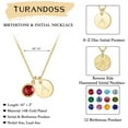 thumbnail image 5 of Turandoss Dainty Disc Handmade Alphabet G Necklace Tanzanite Birthstone Pendant Necklaces for Her Wife Mom Birthday Gifts December Birthstone Jewelry for Women Personalized Gifts for Women Girl Teen, 5 of 8