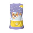 thumbnail image 5 of Picia Corgi Washing in Bathtub Pattern Women's Workout Tank Top,Breathable Activewear,Slim Fit Athletic Top,Versatile Workout Moisture-wicking top-Medium, 5 of 9