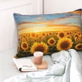 thumbnail image 4 of Yiaed Beautiful Golden Sunflower Field Print Brushed Microfiber Envelope Pillowcases, Standard,Envelope Closure Pillow Cases(No pillow core)-14"x20", 4 of 6
