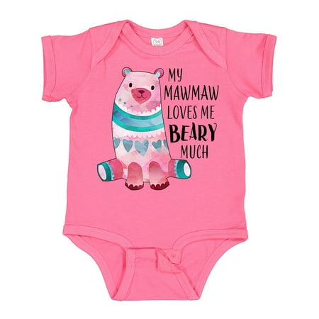 

Inktastic My Mawmaw Loves Me Beary Much with Cute Bear Gift Baby Boy or Baby Girl Bodysuit