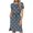DT-Gray, variant on DailyTrove Women's Denim Print Fit & Flare Dress, Short Sleeve, Casual Daily & Weekend Wear, Mid-Weight Cotton Blend, Contrast Trim