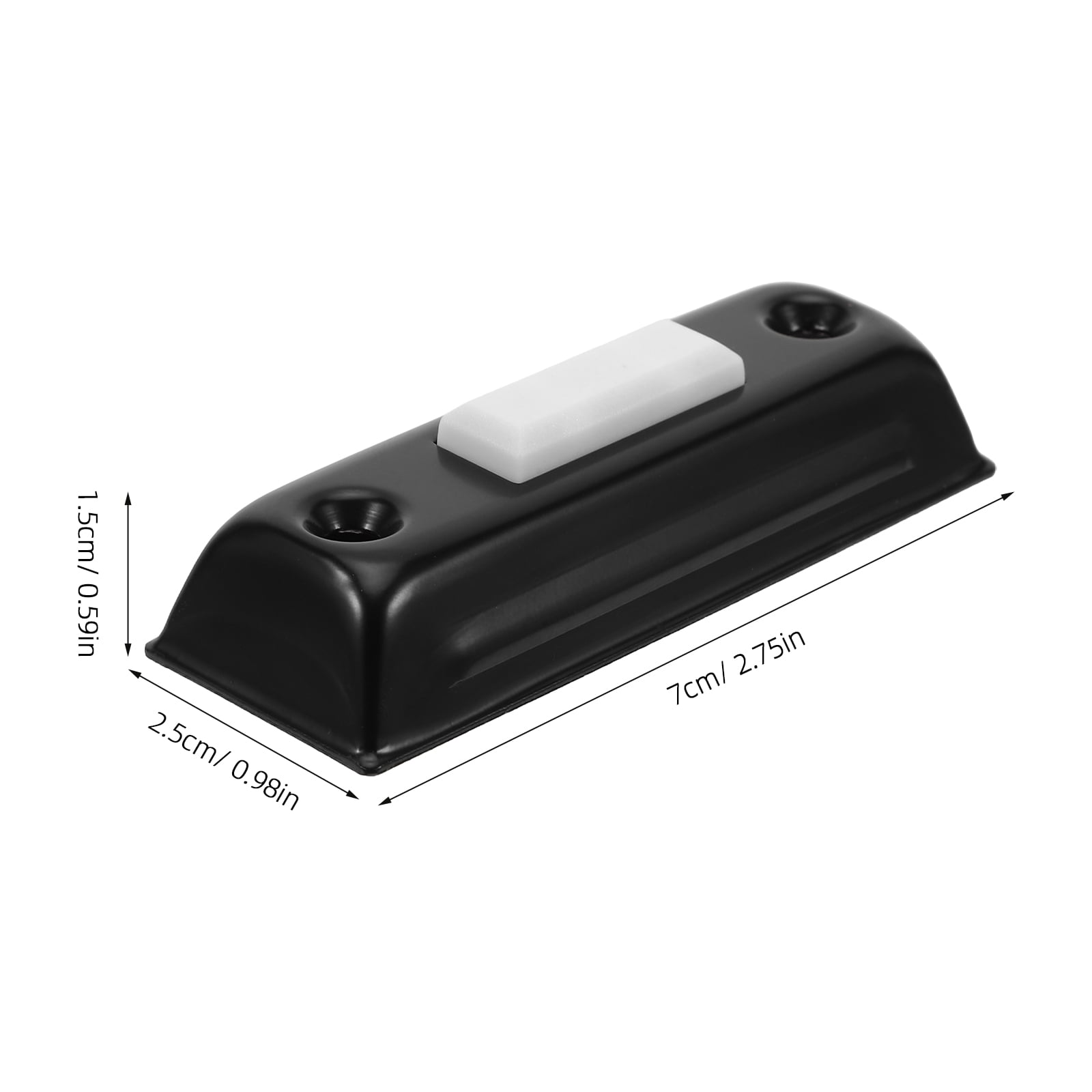 OUNONA Vintage Metal Doorbell Push Button Black Wired Wall Mounted Durable Heavy Duty Doorbell for Home Entrance