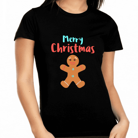 

Gingerbread Man Funny Christmas Pajamas for Women Plus Size Christmas PJs for Women Plus Size Christmas Tee