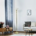 thumbnail image 4 of Elegant Designs 1 Light Torchiere Floor Lamp with Marbleized White Glass Shade, 4 of 8