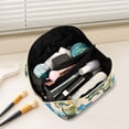 thumbnail image 2 of FORMRS Makeup Bag Travel Cosmetic Organizer for Women Fold Flat Zipper Pouch with Handle, Large Pine Tree, 2 of 8