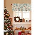 thumbnail image 3 of Xmas Tree Santa Claus Christmas Kitchen Curtain Valance, Window Curtain Valance Rod Pocket, 1 Panel Valances Window Treatment for Living Room Bedroom Bathroom Cafe Xmas Decor (54x18 Snowflake Snow), 3 of 6