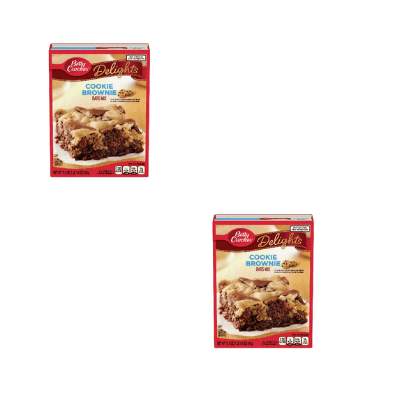 Betty Crocker Cookie Brownie Supreme Bars Mix, 17.4 oz - Pack of 2