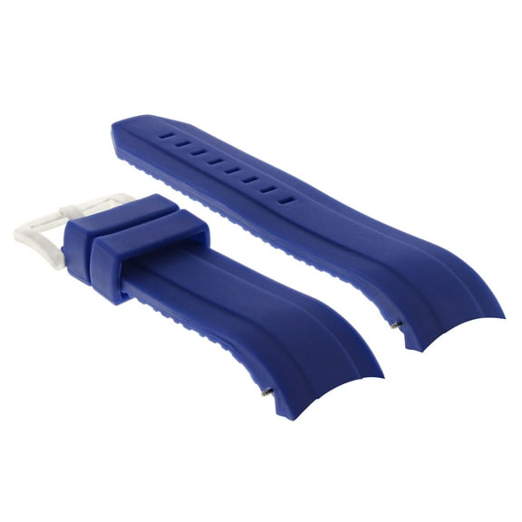 22MM SILICONE RUBBER WATCH STRAP BAND BRACELET FOR CITIZEN ECO DIVER CURVE BLUE