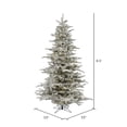thumbnail image 6 of Vickerman 6.5' Flocked Sierra Fir Artificial Christmas Tree with Warm White Single Mold LED lights, 6 of 7
