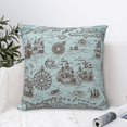 thumbnail image 4 of Pofeuu Pirate Adventure Map Print Double-sided plush pillowcase Square Throw Pillow Covers Pillows Cover for Living Room Bedroom Sofa Couch Cushion Cover（No pillow core）-24"x24", 4 of 7