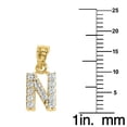 thumbnail image 2 of Precious Stars 14k Yellow Gold Cubic Zirconia Initial Letter 'N' Pendant, 2 of 4