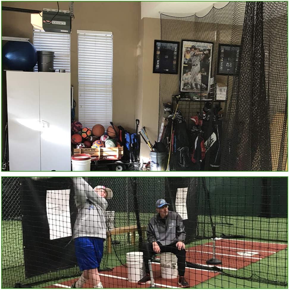 Heavy Duty Baseball Backstop Net 10x20ft Nylon Sports Practice Barrier for Training