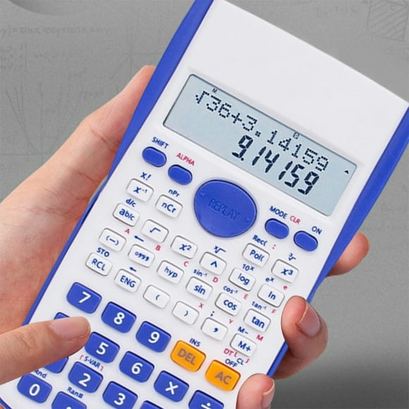 Calculadora científica para estudiantes, calculadora de funciones a batería con pantalla LCD, herramientas para matemáticas, álgebra, geometría y trigonometría.
