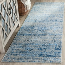 SAFAVIEH Adirondack Linnette Abstract Runner Rug, Blue/Silver, 2'6" x 20'