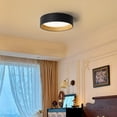 thumbnail image 4 of C Cattleya 16 in. Black and Wood Finish Dimmable 3000K 4000K 5000K LED Flush Mount Ceiling Light, 4 of 5
