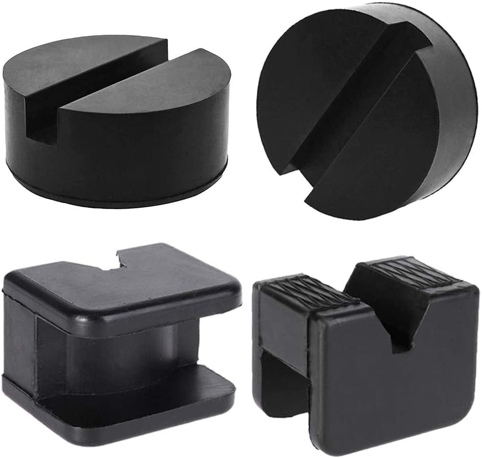 Car Black Anti-Slip Rail Pinch Weld Adapter Support Block Heavy Duty for Car Lift A ABIGAIL 2 Pack Universal Jack Rubber Pad Square Slotted Frame Rail Floor Jack Pinch Weld Adapter 