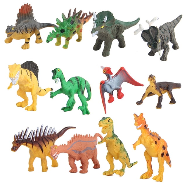 Vogacara 12 piezas modelo de dinosaurio plástico educativo simulado dinosaurio juguete niños realista juguete para regalo biológico Juguetes Vogacara WJ3776-00