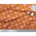 thumbnail image 2 of Soimoi Orange Rayon Crepe Fabric Artistic Floral Print Fabric by Yard 46 Inch Wide, 2 of 3