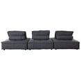thumbnail image 3 of Diamond Sofa PLATFORMLGGR3PC 79 x 41 x 34 in. Platform Square Modular Lounger, Grey Fabric - 3-Piece, 3 of 6