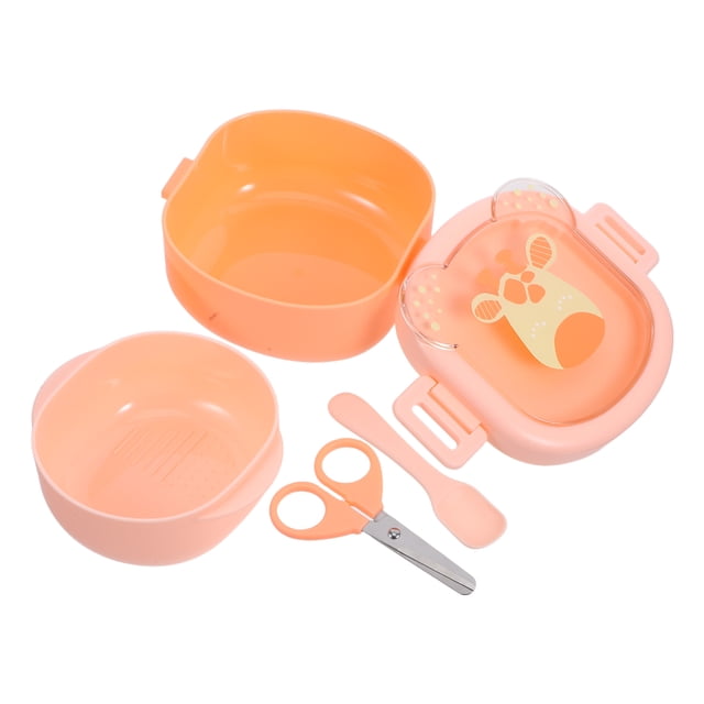 Luxshiny 1Pack Silicone Practice Feeding Bowls With Microwave Safe Material For Home Use Orange