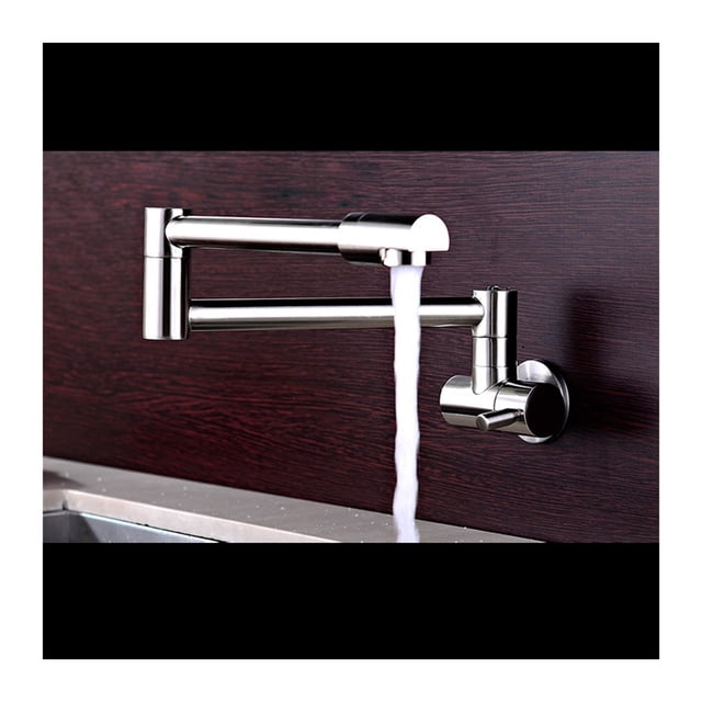 Wall Type Universal Rotating Folding All Copper Cold And Hot Optional Kitchen Faucet Washing Pool Mop Pool Dish Basin Foldable Sink Tap ,High Water Flow Rate