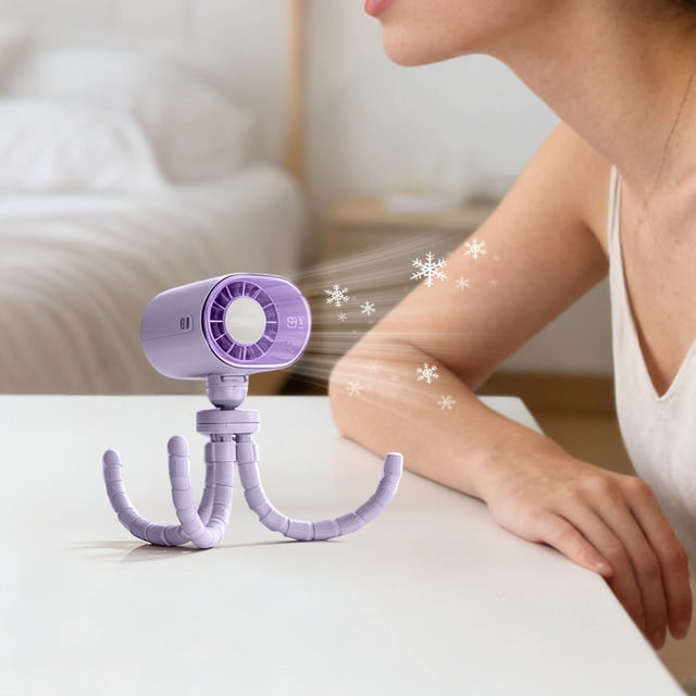 Tong Design USB Desk Fan With Flexible Legs For 360 Airflow Personal Fan Quiet For Home Travel