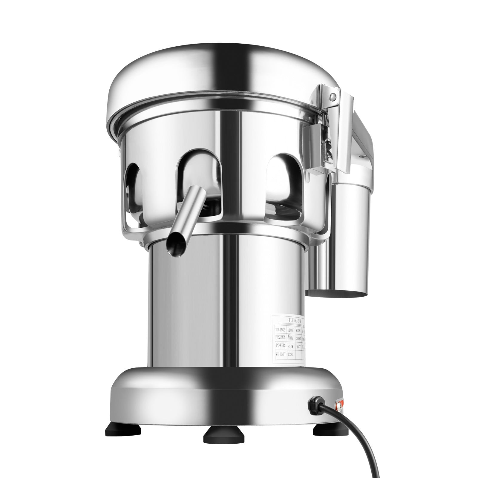 ToppiJoy 110V 370W Commercial Juicer Heavy Duty, Electric Centrifugal Juicer Machine for Fruit Vegetable
