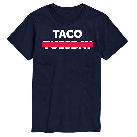 Instant Message - Taco Tuesday Crossed Out - Men's Short Sleeve Graphic T-Shirt