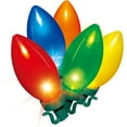 Holiday Time Ultra Bright LED C9 Christmas Lights Ceramic Multi, 25