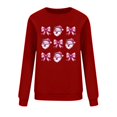 thumbnail image 4 of HOMBOM Crewneck Sweatshirts for Women Wine Merry Light Up Christmas Cute Xmas Ladies Sweatshirt Pullover, 4 of 6