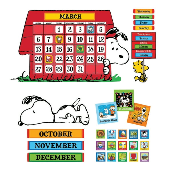 Peanuts® Calendar Bulletin Board Set, 112 Pieces
