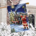 thumbnail image 3 of Bandera navideña del Polar Express con diseño de Papá Noel (71 x 101 cm), 3 of 8