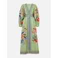 thumbnail image 5 of Women's vintage ethnic style, elaborate print, elegant, waist-cinching, slimming, short vacation dress, 5 of 5