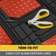thumbnail image 5 of CATERPILLAR Heavy Duty Rubber Floor Mats for Car SUV Truck & Van-All Weather Protection, Front & Rear with Heelpad & Anti-Slip Nibs Backing, Trim-to-Fit, 5 of 9
