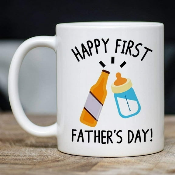 Happy 1st Father's Day Coffee Mug Funny Cute Unique Gift