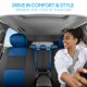 thumbnail image 2 of Juego completo de fundas para asientos de coche BDK PolyPro, azul sobre negro, 2 of 9