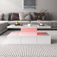 thumbnail image 4 of table Basse Moderne Haute Brillance Blanche – simple et Polyvalente, avec un Tiroir Caché, 4 of 30