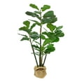 thumbnail image 6 of Artificial Fiddle Leaf Fig Plant in Planter (Set of 2), 6 of 8