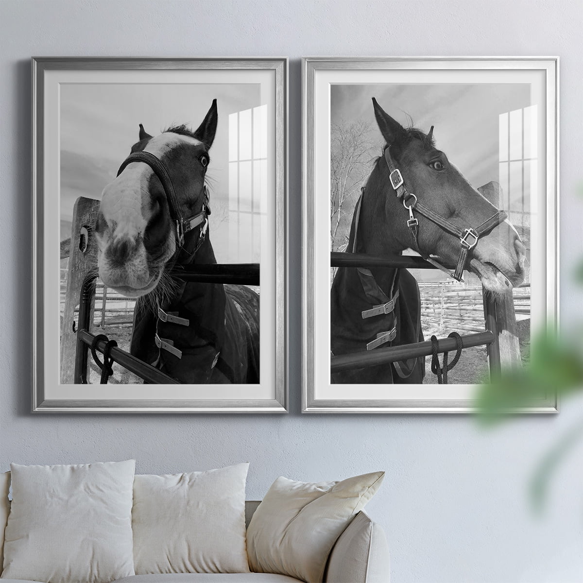 Wexford Home Argenteuil Premium Framed Print, 22.5" x 30.5" - Ready to Hang, Silver (Set of 2)